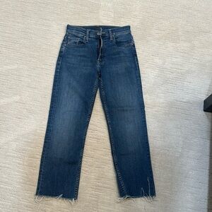 MOTHER Mid Rise Rider Ankle Jeans